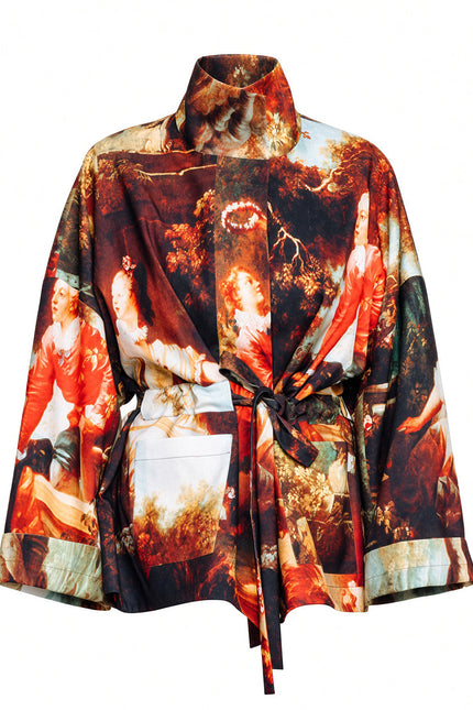 Square Boxy Jacket - Garden Royal