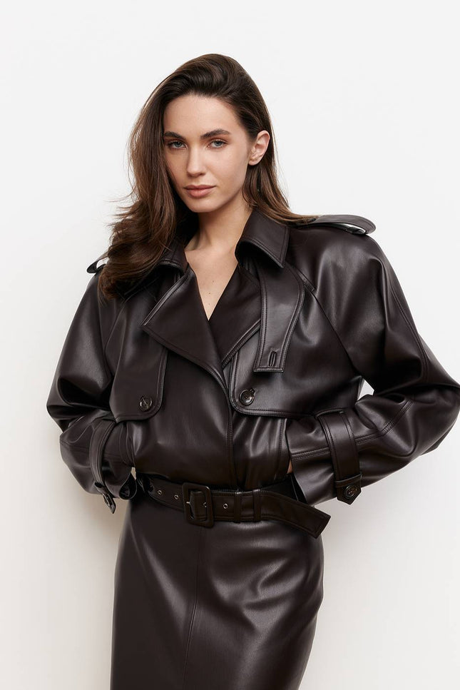 Kolosova | DARK BROWN SHORTED COAT