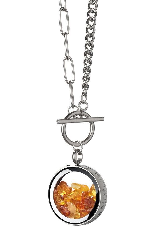 My Little Nature I Amber Toggle Clasp Necklace - Handmade Nature-Inspired Jewelry