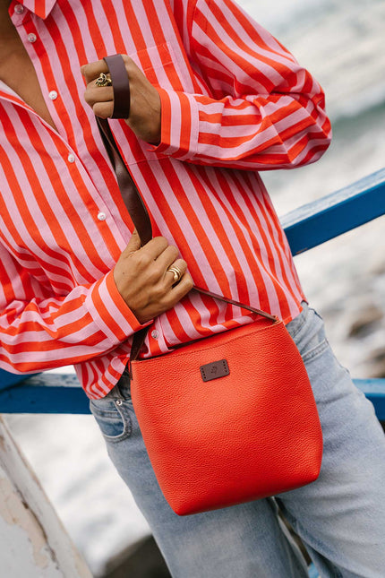 bolso hiziki piel vacuno color coral modelo 1