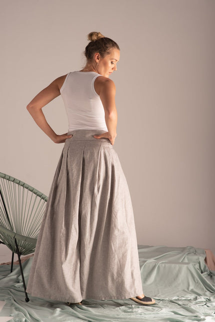 High Waist Bow Detail Linen Pants - from Nikka Place | Effortless fashion for easy living