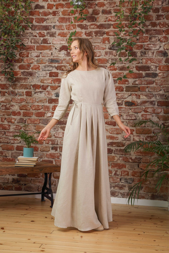 Versatile Dark Blue Long Sleeve Maxi Dress - from Nikka Place | Effortless fashion for easy living