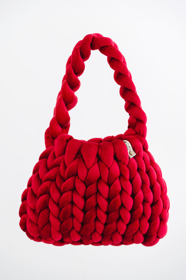 velvet handbag, chunky velvet bag, statement handbag, designer velvet bag, luxury soft bag, handmade velvet bag, unique fashion bag, trendy soft bag, machine washable handbag, elegant evening bag, soft chunky velvet handbag for everyday wear, handmade statement bag with a long handle, luxury machine washable bag for special occasions, unique velvet crossbody bag for women, fashion-forward plush bag with scarf