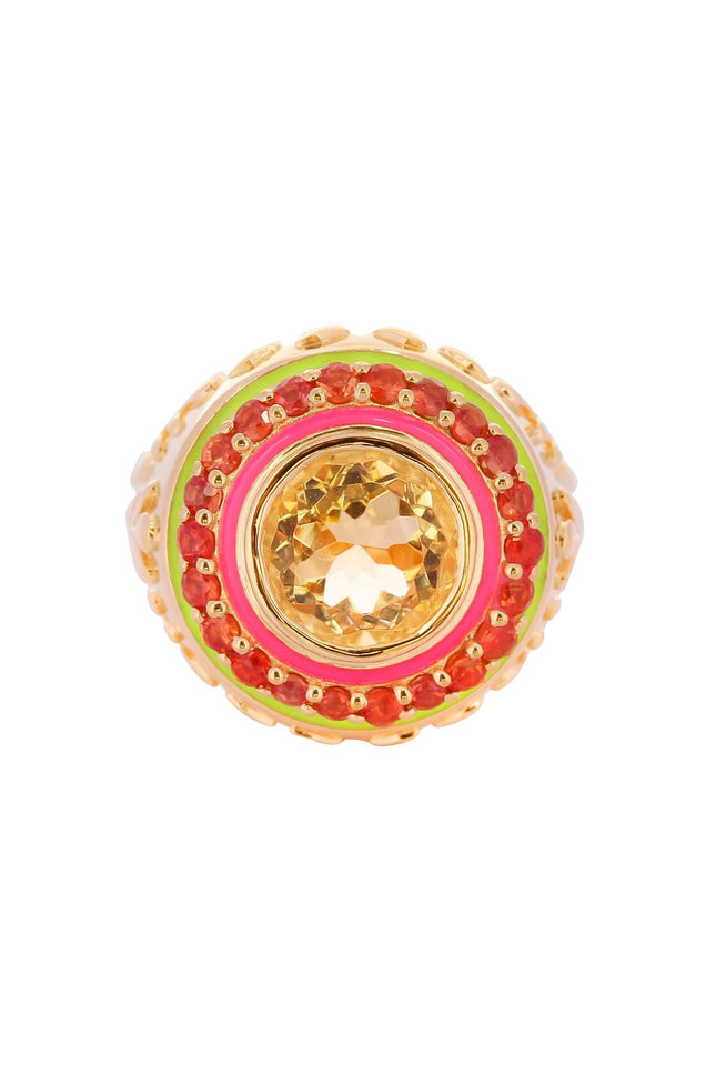 Après Youth I Firework Statement Ring - Orange