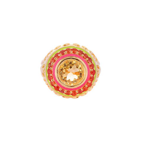 Pierścień Après Youth I Firework Statement - pomarańczowy