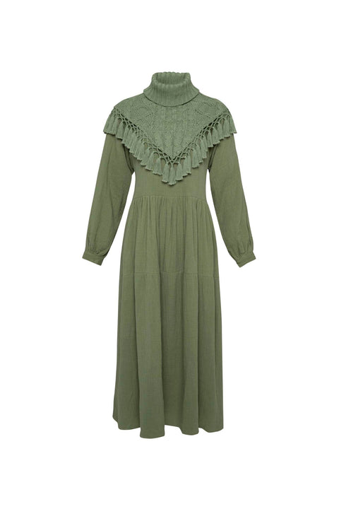 State Of Georgia I THE DYLAN COTTON MAXI DRESS- SAGE GREEN