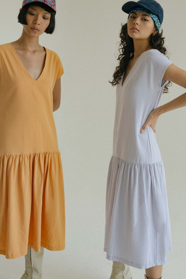 State Of Georgia I THE LIZZIE DROP WAIST DRESS - TAN