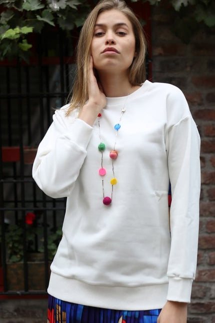 Lalipop Design | Sweatshirt with House Pattern Print On The Back