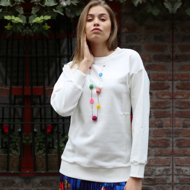 Lalipop Design | Sweatshirt with House Pattern Print On The Back
