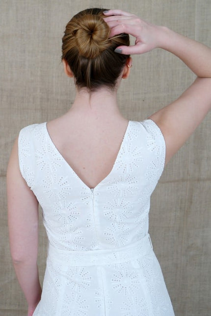 Lalipop Design | Embroidery Jumpsuit With Faux Pearl & Diamond Details