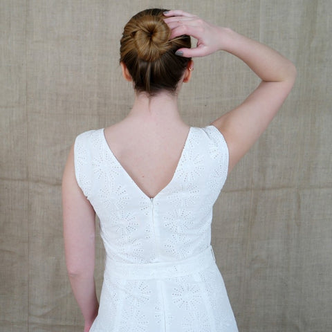 Lalipop Design | Embroidery Jumpsuit With Faux Pearl & Diamond Details