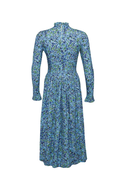 State Of Georgia I THE TMAPLA MIDI DRESS - FLORAL EXPLOSION BLUE