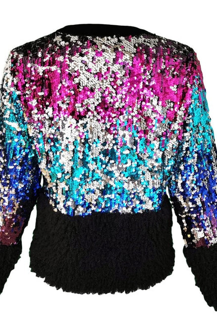 Lalipop Design | Dwustronna kurtka typu bomber z cekinami