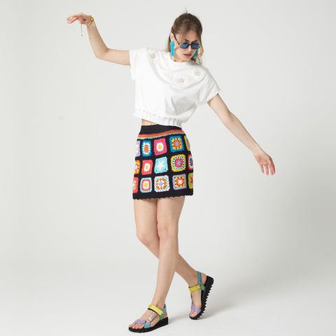 Lalipop Design | Spódniczka mini ręcznie robiona na szydełku