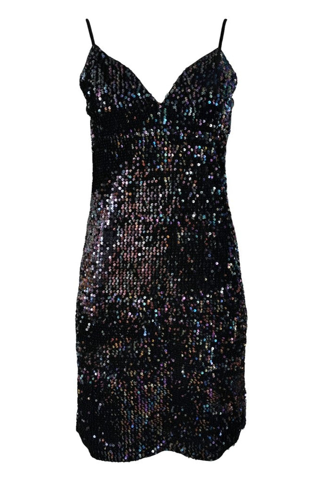 Lalipop Design | Sequined Black Velvet Mini Dress