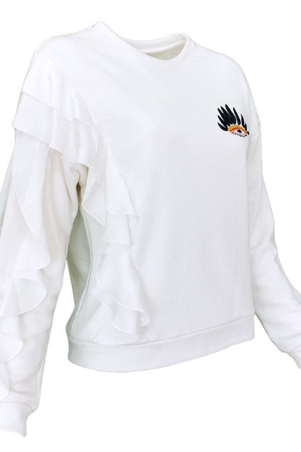 Lalipop Design | Bluza z nadrukiem z falbanką