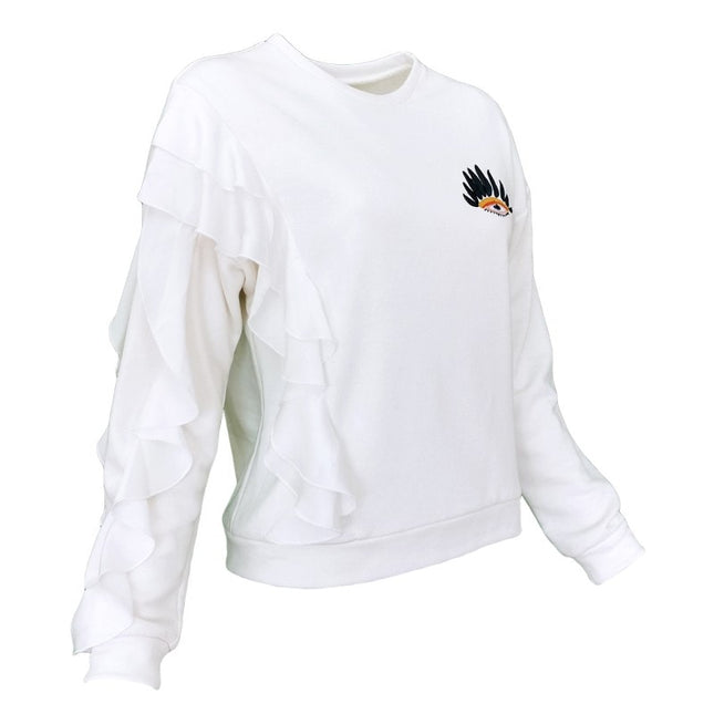 Lalipop Design | Sweatshirt with Ruffle Detail & Eye Embroidery