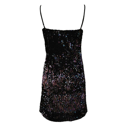 Lalipop Design | Sequined Black Velvet Mini Dress