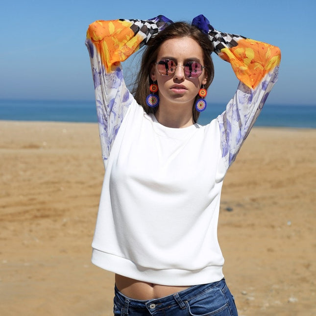 Lalipop Design | Blouse with Crinkle Chiffon Sleeves