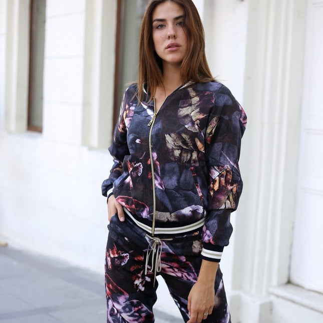 Lalipop Design | Bomber with Leaf Prints