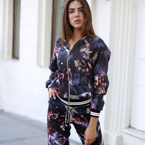 Lalipop Design | Kurtka typu bomber z nadrukami liści