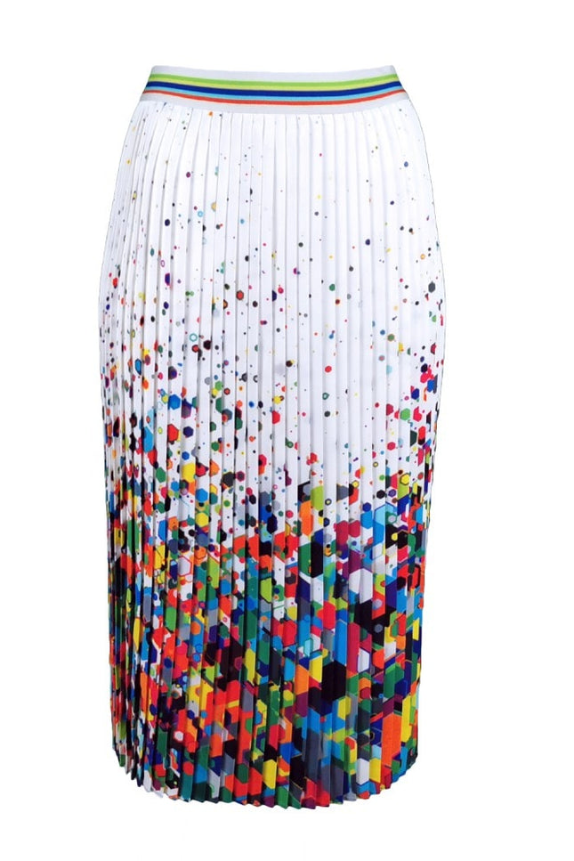 Lalipop Design | Splash Of Color Pleated Midi Skirt