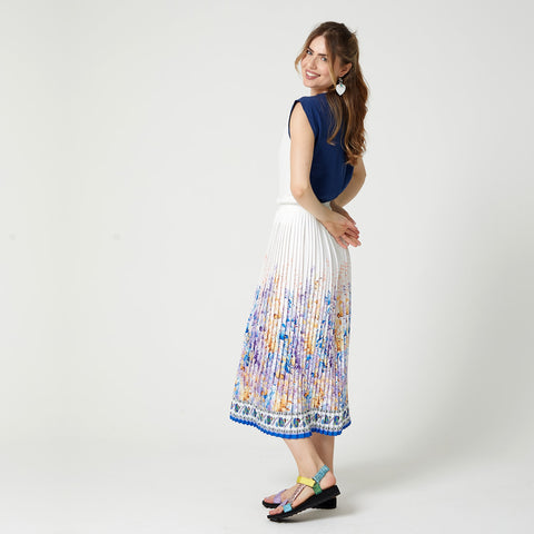 Lalipop Design | Spódnica maxi z falbanami w kwiatowy wzór