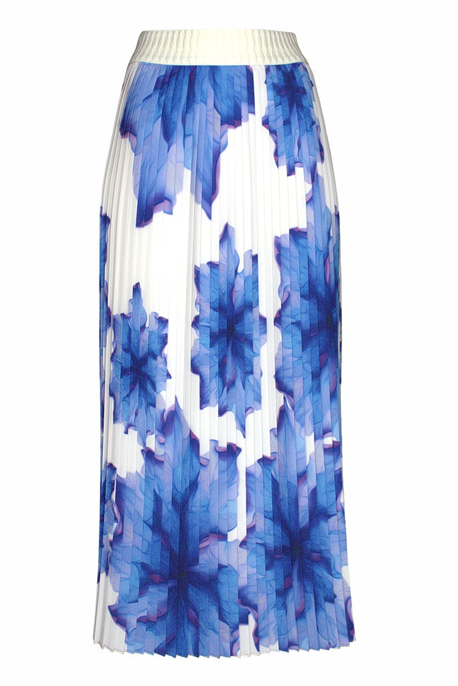 Lalipop Design | Floral-Print Elasticated-Waist Pleated Recycled Fabric Maxi Skirt