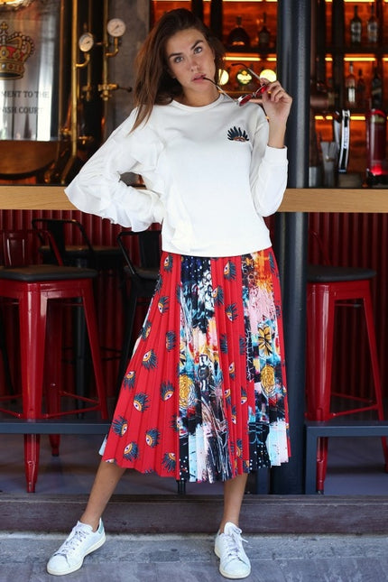 Lalipop Design | Bluza z nadrukiem z falbanką