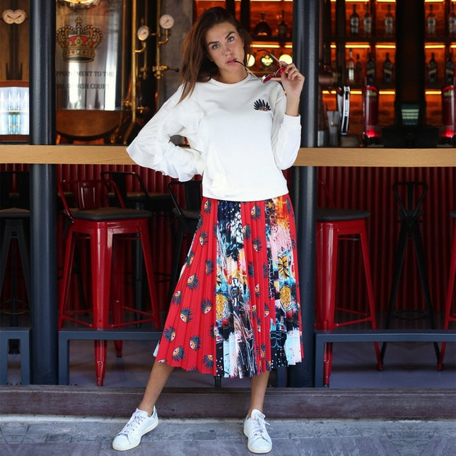 Lalipop Design | Sweatshirt with Ruffle Detail & Eye Embroidery
