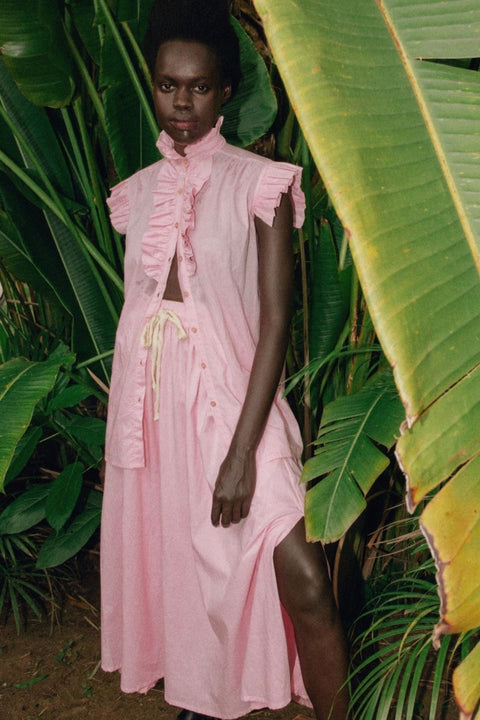 State Of Georgia I THE TULIE  DRAWSTRING SKIRT - PINK