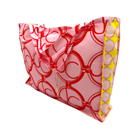 Julia Clancey I JC Jumbo Ruby Medallion Limon Tote Bag