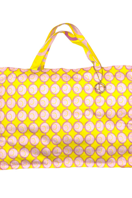 Julia Clancey I JC Mini Medallion Limone & JC Fondant Side Panels Tote Bag