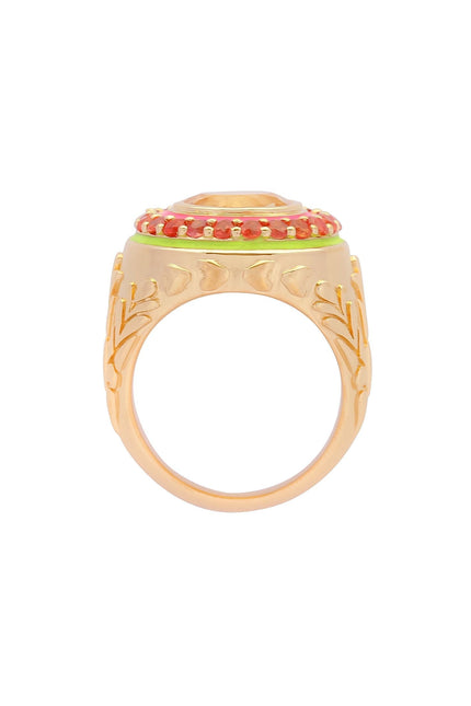 Après Youth I Firework Statement Ring - Orange