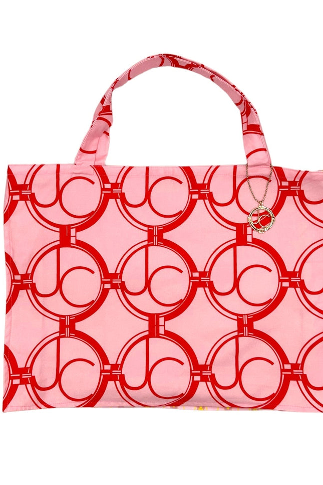 Julia Clancey I JC Jumbo Ruby Medallion Limon Tote Bag
