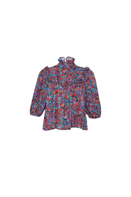State Of Georgia I THE JONI TOP - FLORAL EXPLOSION RASPBERRY
