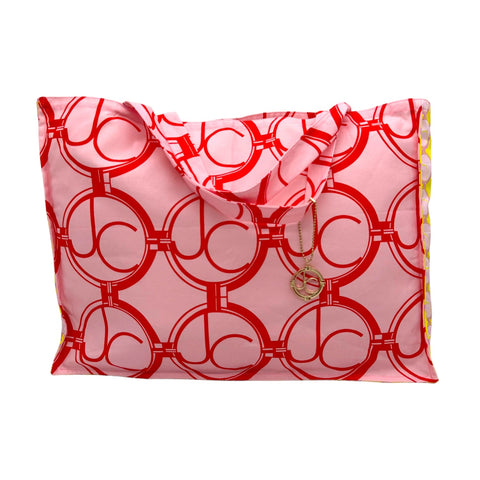 Julia Clancey I JC Jumbo Ruby Medallion Limon Tote Bag