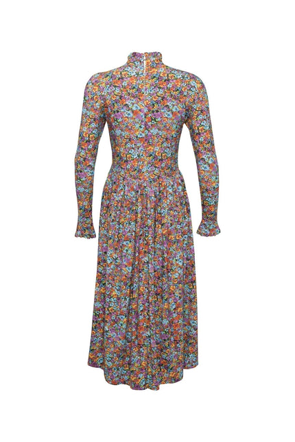State Of Georgia I THE TMAPLA MIDI DRESS - FLORAL EXPLOSION RASPBERRY