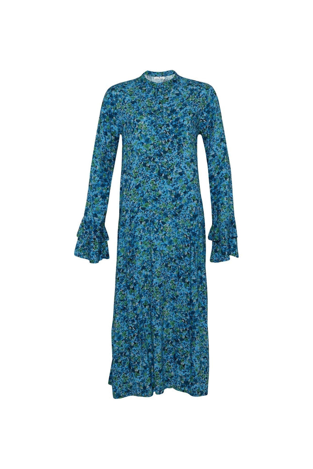 State Of Georgia I JEMIMA MIDI/MAXI DRESS DOUBLE LAYER SLEEVE - FLORAL EXPLOSION BLUE