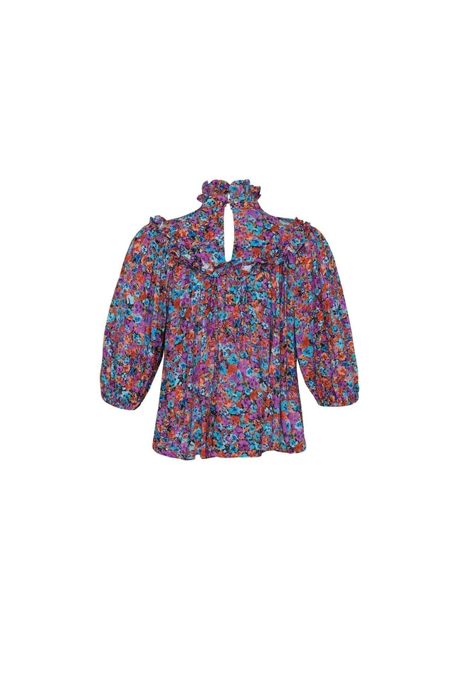 State Of Georgia I THE JONI TOP - FLORAL EXPLOSION RASPBERRY