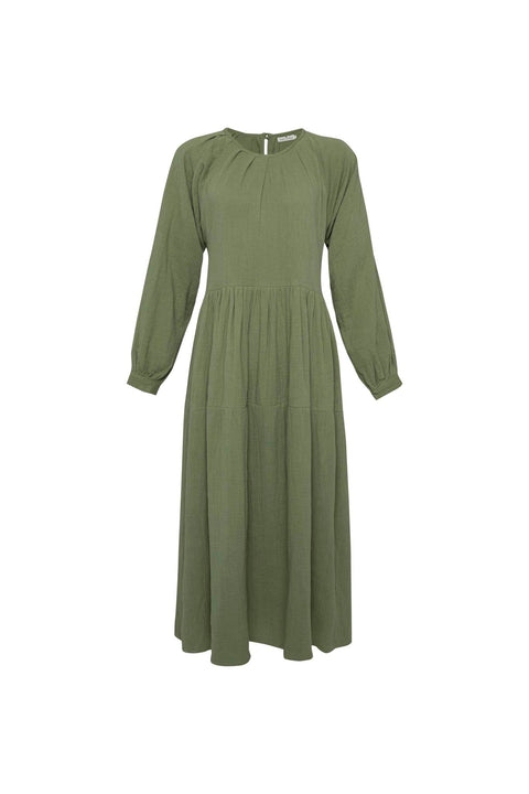 State Of Georgia I THE DYLAN COTTON MAXI DRESS- SAGE GREEN