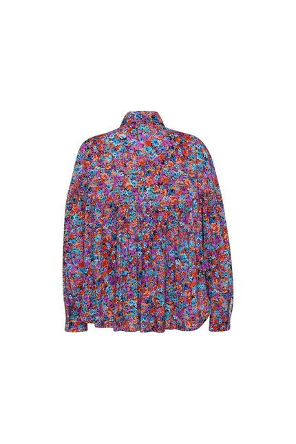 State Of Georgia I THE PIRATE BUTTON UP SHIRT - FLORAL EXPLOSION RASPBERRY