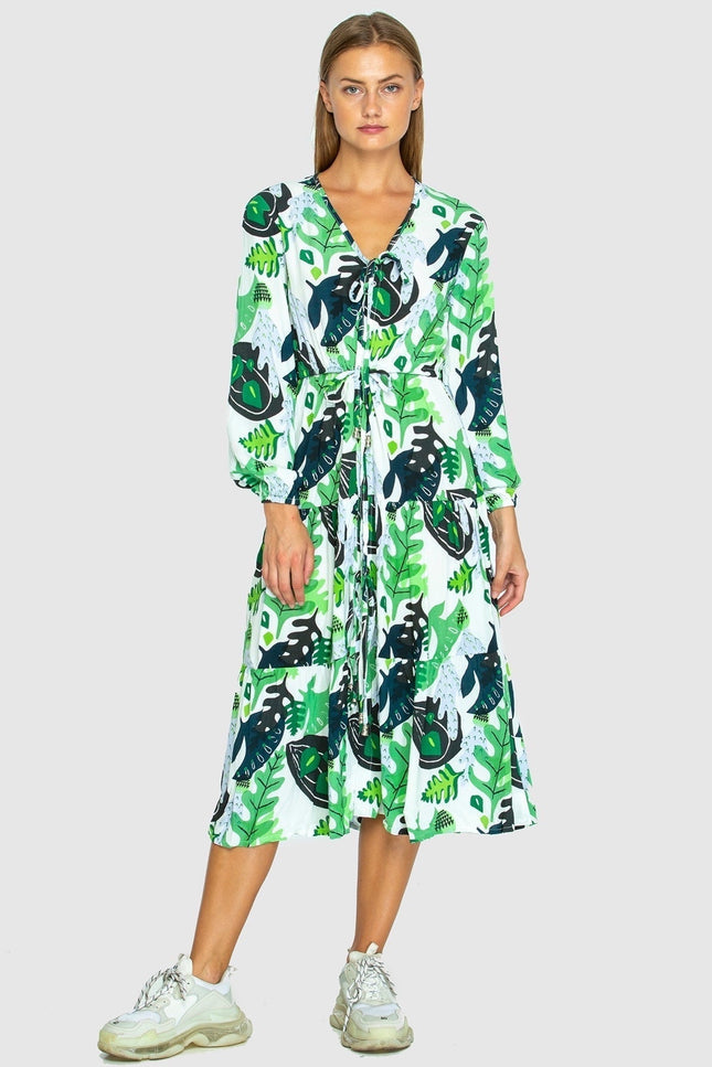 State Of Georgia I THE PARACHUTE DRESS IN CACTUS GREEN