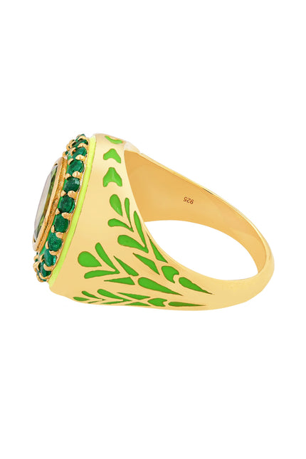 Après Youth I Firework Statement Ring - Green