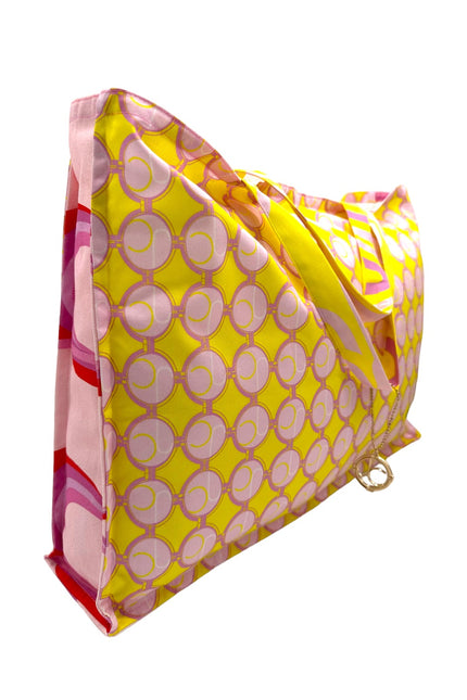 Julia Clancey I JC Mini Medallion Limone & JC Fondant Side Panels Tote Bag