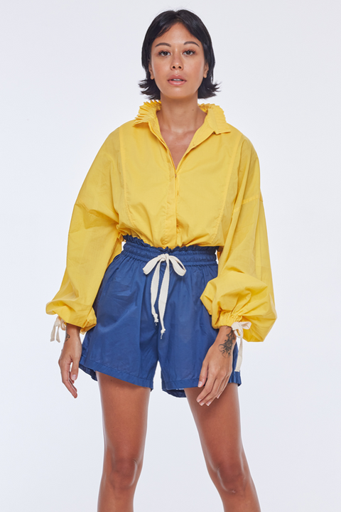 State Of Georgia I THE PAPERBAG DRAWSTING COTTON SHORT - NAVY BLUE