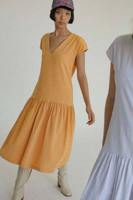 State Of Georgia I THE LIZZIE DROP WAIST DRESS - TAN