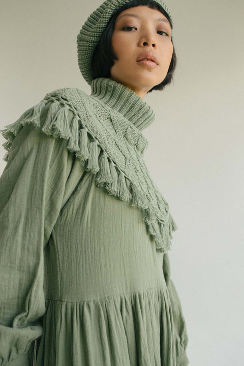 State Of Georgia I THE DYLAN COTTON MAXI DRESS- SAGE GREEN