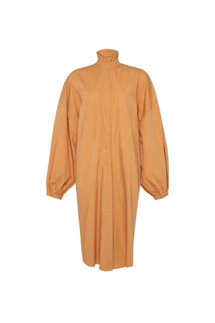 State Of Georgia I THE TUXEDO LONG SHIRT/DRESS - TAN