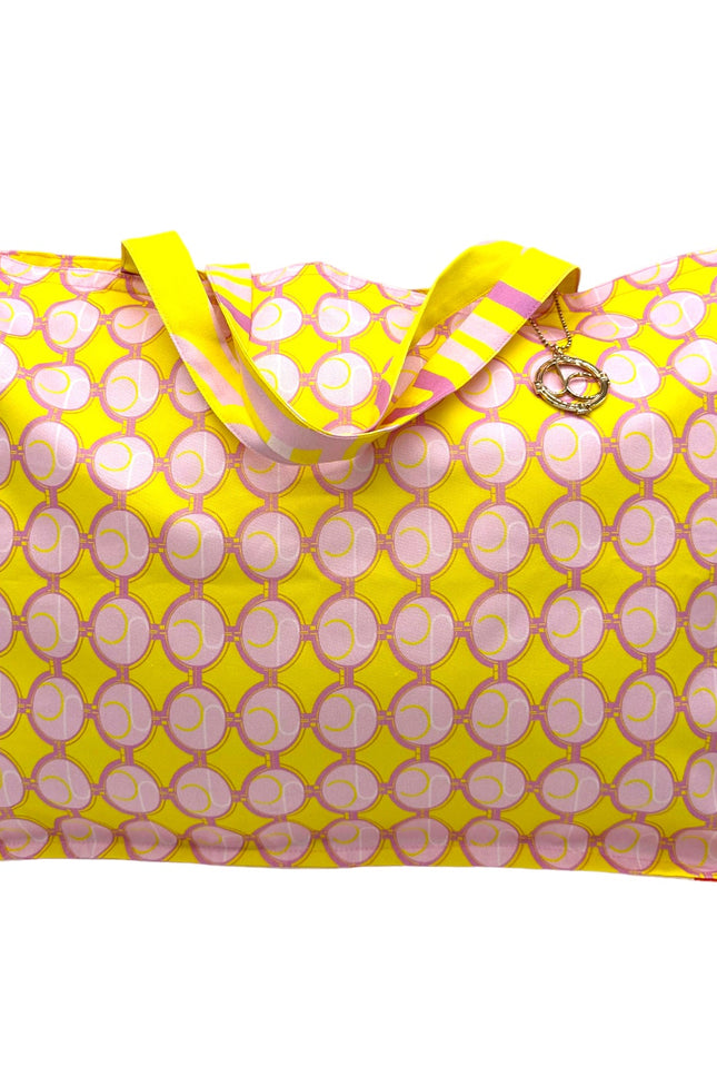 Julia Clancey I JC Mini Medallion Limone & JC Fondant Side Panels Tote Bag